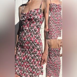 Patagonia Patterned Hemp & Organic Cotton Babydoll Strap Midi Dress Bwn(14)